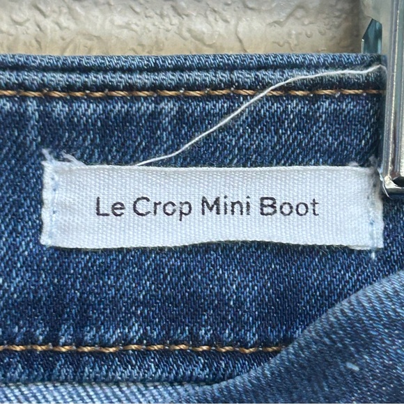FRAME Women’s Le Crop Mini Boot Blue Stretch Denim Cropped Bootcut Jeans 28 - Picture 6 of 8